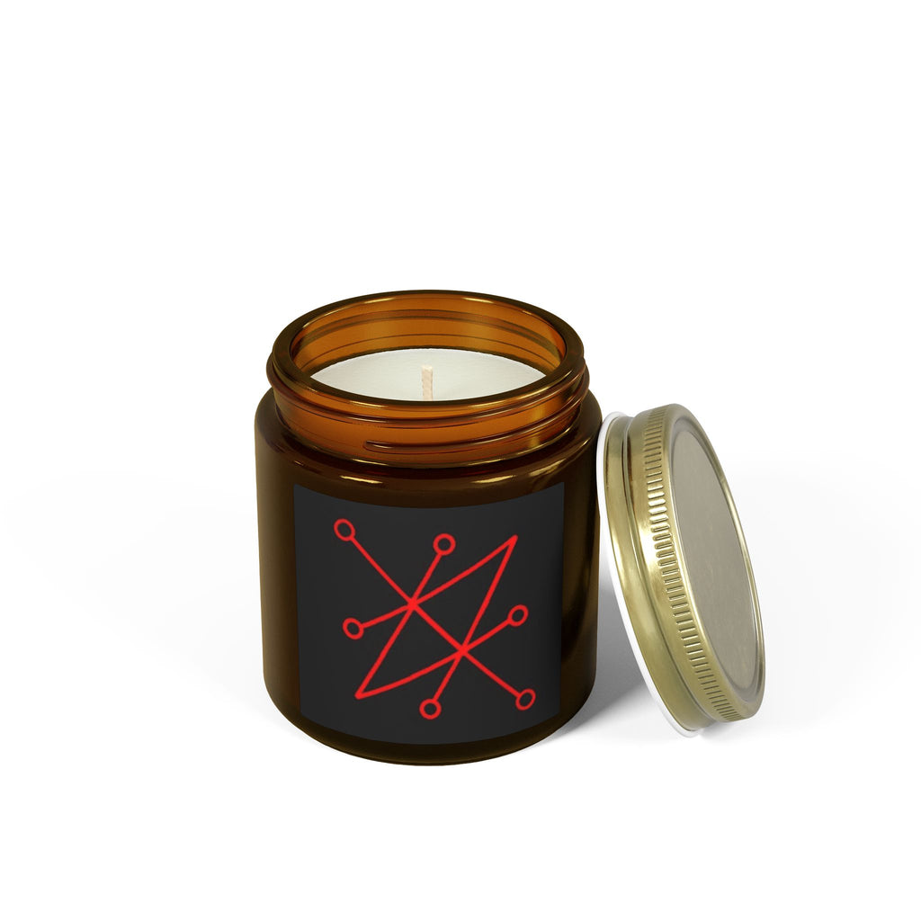 Azazel Sigil Scented or Unscented Candle, Natural Coconut Apricot Wax (4oz)