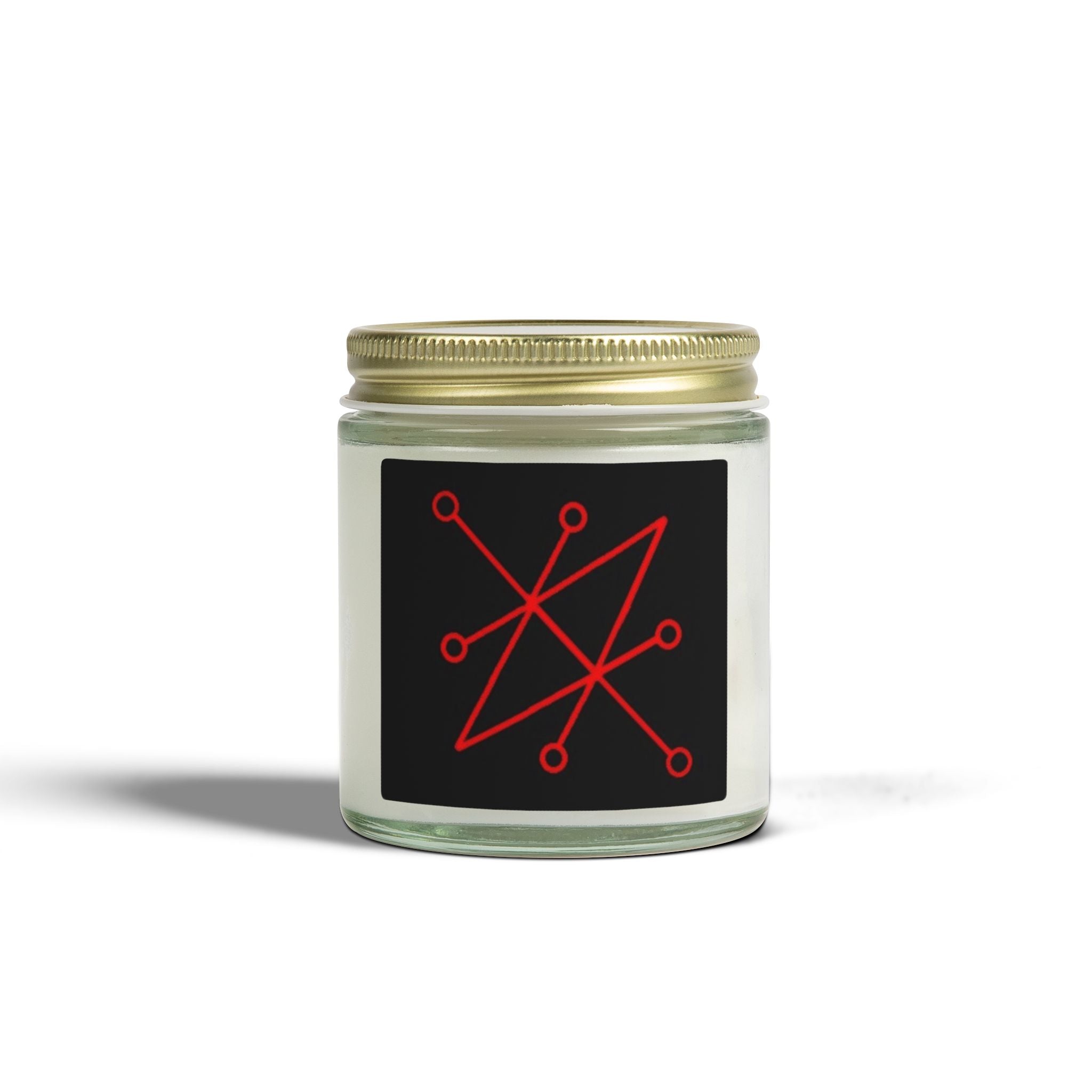 Azazel Sigil Scented or Unscented Candle, Natural Coconut Apricot Wax (4oz)