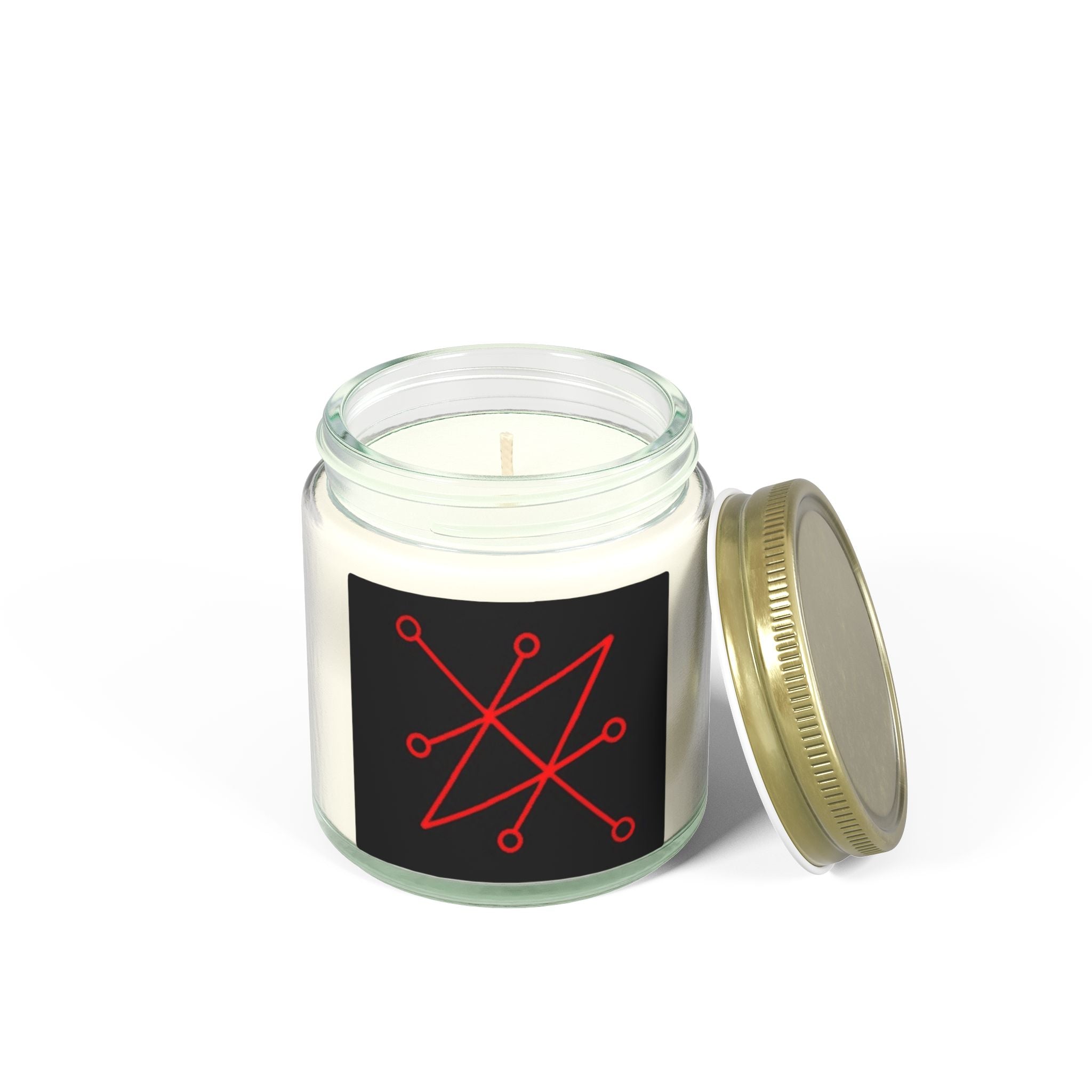 Azazel Sigil Scented or Unscented Candle, Natural Coconut Apricot Wax (4oz)