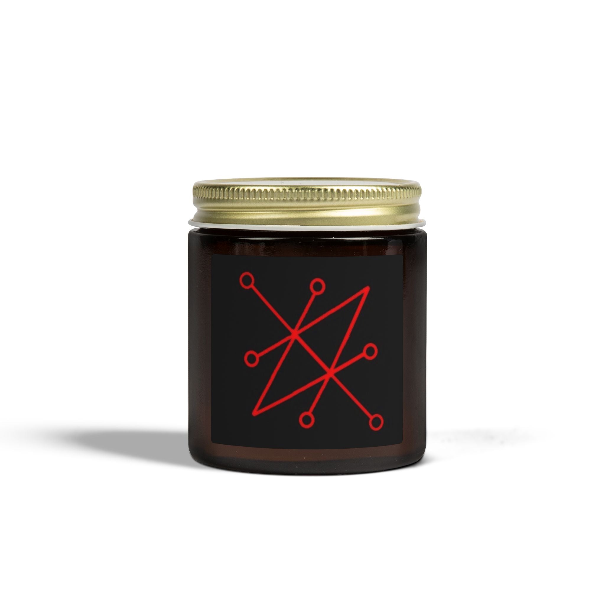 Azazel Sigil Scented or Unscented Candle, Natural Coconut Apricot Wax (4oz)